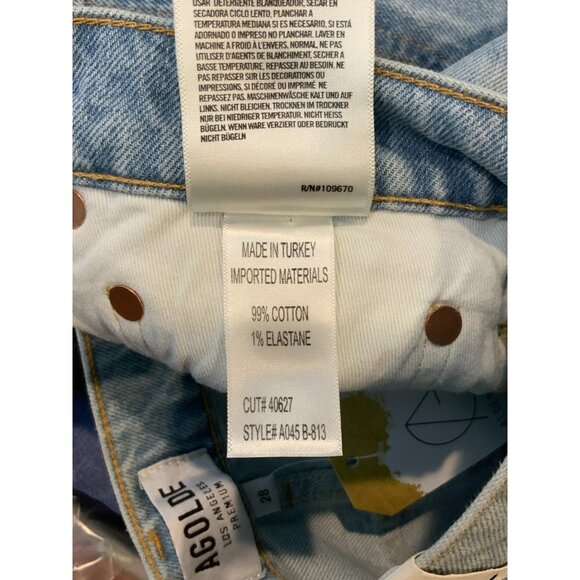 AGOLDE Light Evermore Wash Distressed Jamie High Rise Classic Jeans, Size 28 NWT - Picture 4 of 6